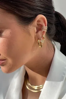 New Obsessions 5 Sıralı Sıkıştırmalı Kıkırdak Küpe