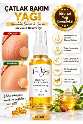 For You Gold Çatlak Karşıtı Cilt Bakım Yağı & Hamile Çatlak Bakım Yağı