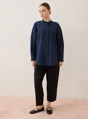 Benin Hakim Yaka Basic Tunik - Lacivert - Benin