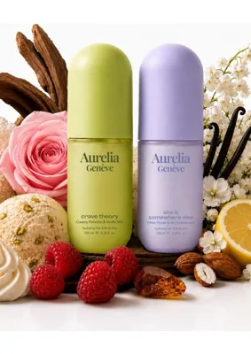 Aurelia Genève Everyday Signature Duo - Kremsi Fıstık ve Sütlü Vanilya & Beyaz Çiçekler ve Taze Sandal Ağacı Kokulu Saç & Vücut Misti