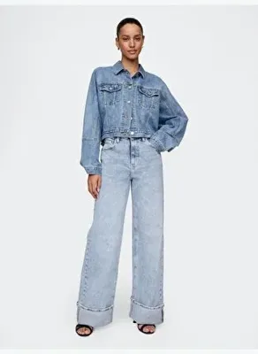 GAP High Rise Wide Leg Jean Pantolon 