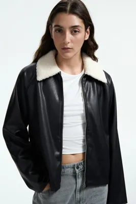 H&M Pelüş Yakalı Ceket