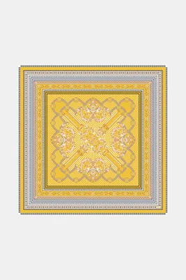 Vakko GEOMETRİK DESENLİ KAŞMİR İPEK ŞAL