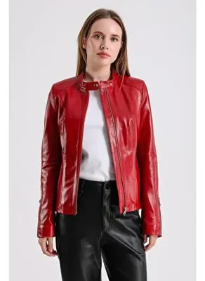 Maroquin Leather Marilyn Kadın Deri Ceket