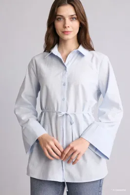 Defacto %100 Pamuk Regular Fit Flamlı Uzun Kollu Tunik H1868AX26SM
