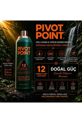 PIVOT POINT 12 Bitkili Brezilya Saç Keratini 1000 ml | Profesyonel Keratin Bakımı, Saç Düzleştirici, Onarıcı, Besleyici, Kabarma Karşıtı