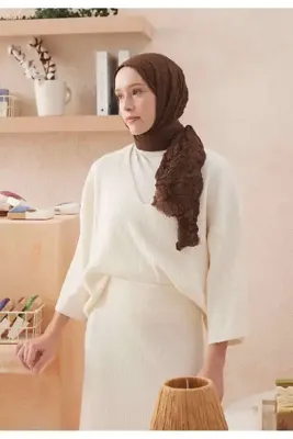 Fresh Scarfs Vual Crash Şal Çikolata