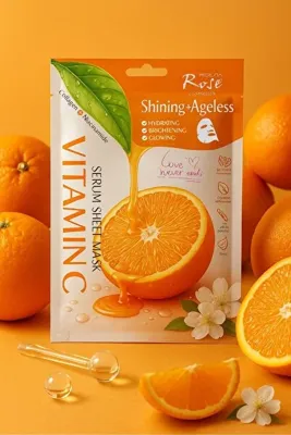 Roesıa Rose Cosmetics Rose C Vitamin Özlü Hazır, Tekli Yüz Maskesi