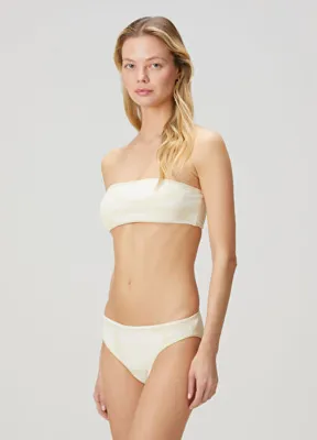 Toteme Ekru Monogram Bikini Üstü