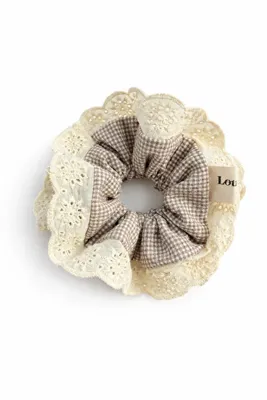 Louen lucie Dantel detaylı oversıze scrunchie lastik toka