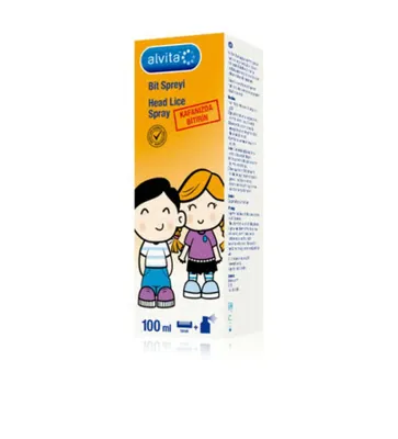 Alvita Alvita Bit Spreyi Tüm Saçlar İçin Kaşıntı Önleyici 100 ml Tarak Hediyeli