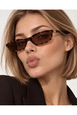 PİYESBOUTİQUE Venus Kadın Unisex UV400 Korumalı Cat Eye Kedi Göz Kemik Kılıf Ve Silme Bezi Hediyeli Güneş Gözlüğü