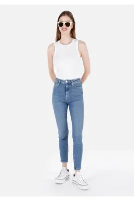 Colins Skinny Fit Kadın İndigo Denim Jean Pantolon