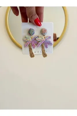 Luvia Accesories Raffia Palms Küpe
