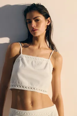 H&M Keten Karışımlı Kısa Plaj Üstü