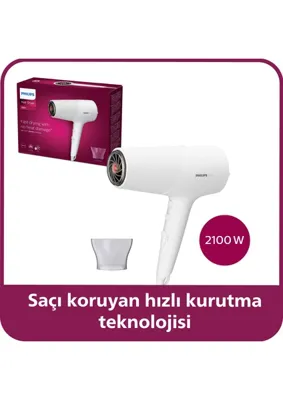 Philips 5000 Serisi Saç Kurutma Makinesi, 2300w, ThermoShield teknolojisi, İyonik Bakım, BHD510/00