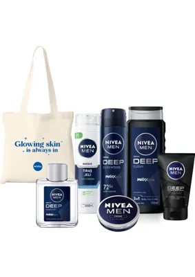 Myg Plus Nivea Men Erkek Creme, Duş Jeli 500ML, Tıraş Jeli 200ML, LOSYON100ML, Temizleme JELI100ML, Deodorant 150ML