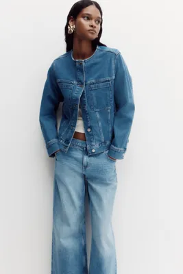 H&M Yakasız Trucker Ceket