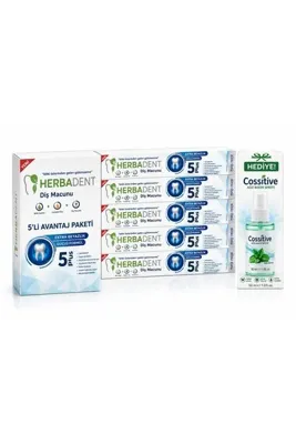 Herbadent Aloevera Bitki Özlü Flörürsüz 5'li