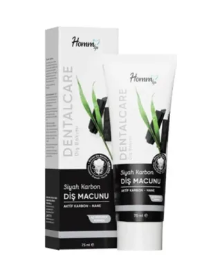 Homm Life Bitkisel Aktif Karbonlu Diş Macunu 75 ML
