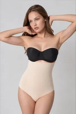 Melbes Lazer Kesim Yüksek Bel String Korse | Toparlayıcı Etki