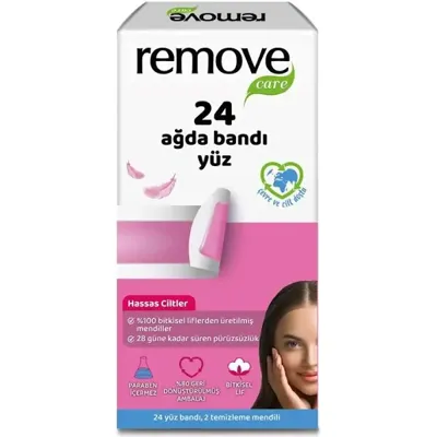 remove Yüz Ağda Bandı Hassas Ciltler 24'lü