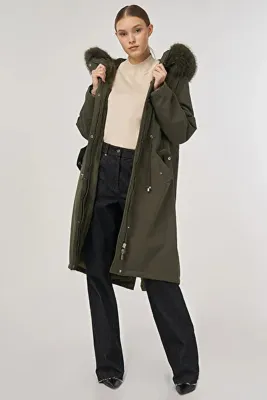 Kayra Cep Detaylı Anorak Mont Haki