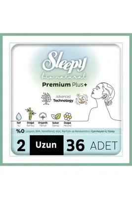 Nida Store Bio Natural Premium Plus Mega Uzun Ped 36 Adet NIDA