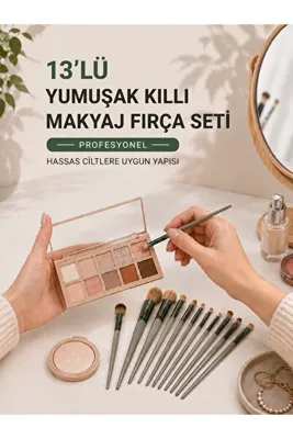 Astraltech 13’lü Yumuşak Kıllı Makyaj Fırça Seti Profesyonel Hassas Ciltlere Uygun Yapısı