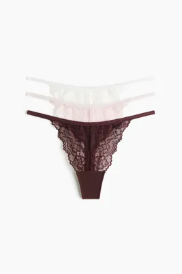 H&M 3’lü Dantel Tanga Thong Külot