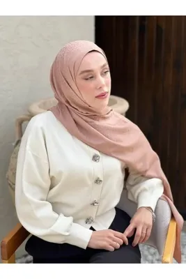 Modakaşmir İpeksi Jakar Serisi Örgü Desen Şal