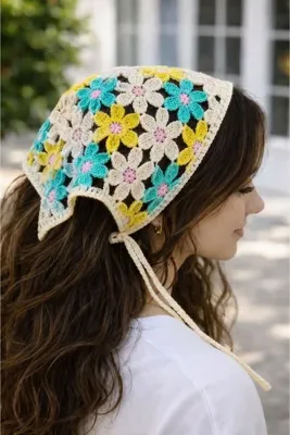 EMKSHOP FLORA ÖRGÜ BANDANA