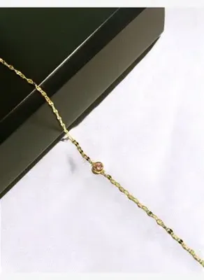 Pırlant Yuvarlak Pembe Taşlı Altın Bileklik