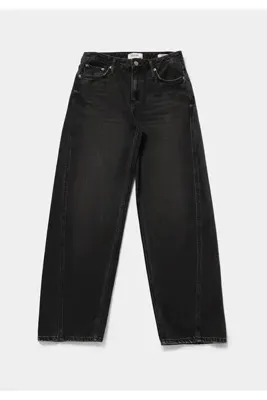 Colins Baggy Fit Kadın Over Dyed Denim Jean Pantolon