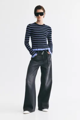 H&M Fırfırlı ve Lastik Örgülü Üst