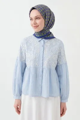 Silk Home Soft Eşarp Retro Geometrik Yağ Yeşili