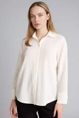 Defacto Regular Fit Gofre Dokulu Gömlek H0467AX26SP