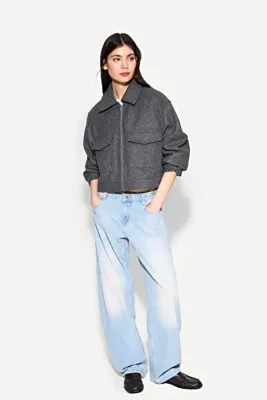 Bershka Crop kesim yumuşak ceket