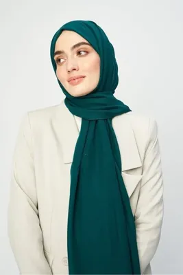 Modakaşmir Kraş Pamuk Şal Deniz Yeşili