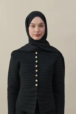 diorel H Desen Kaşmir İpek Şal Siyah