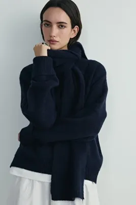 Suud Collection Lacivert Bella Triko Atkı