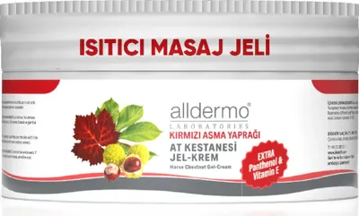 Alldermo At kestanesi Kırmızı Asma Yaprağı Isıtıcı jel Krem 250 ml