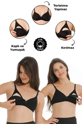 par lingerie pl 2Lİ HAMİLE MODAL KAPLI EMZİRME SÜTYENİ SİYAH