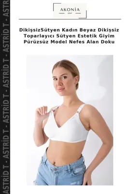 Genel Markalar DikişsizSütyen Kadın Beyaz Dikişsiz Toparlayıcı Sütyen Estetik Giyim Pürüzsüz Model Nefes Alan Doku