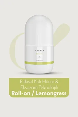 C'LOPIA BEAUTY Beyazlatıcı Etkili Ter Kokusu Önleyici Bitkisel Kök Hücre Roll-on, Limon Otu, Vit-E,