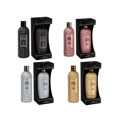 Eti Boutıqua Silver + Black + Bronze + Gold  Butik Parfüm Kolonya Cam Şişe 4 x 300 ML
