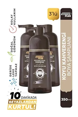 Softto Plus Black Hair Şampuan 350 ML x 3 Adet
