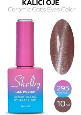 Shelby Kalıcı Seramik Kedi Gözü Oje 295 – Manyetik Efektli Kalıcı Oje 10 ml