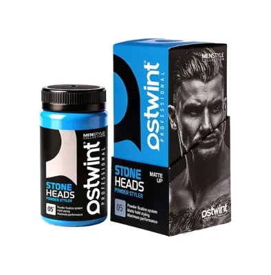 Ostwint MenStyle Collection Güçlü Tutuculuk Mat Bitiriş Hacim ve Doku Saç Şekillendirici Pudra Toz Wax Mavi 20 G