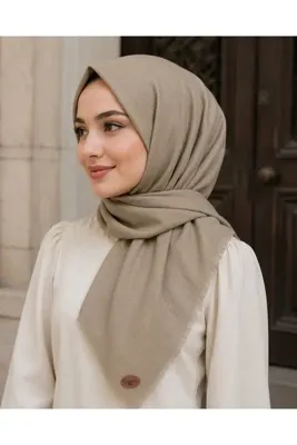 Butik Sade Düz Renk Yüzde 80 Pamuk Eşarp Yazma